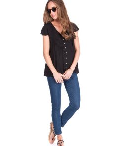 Ropa Premama Seraphine | Blusa Premama Con Drapeado - Negro