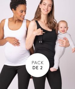 Ropa Premama Seraphine | Camisetas Lactancia Premama - Pack De Dos