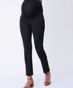 Ropa Premama Seraphine | Pantalones Negros De Premama Slim Leg - Sobre Vientre